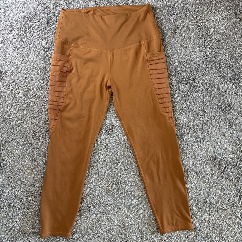 Leg End Active Women's Leggings With Pockets Orange Size L